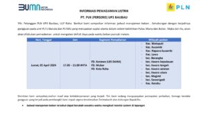 Kota Raha dan Sekitarnya Sering Padam Listrik, Ini Alasan PLN Raha