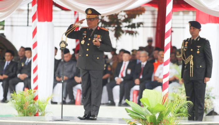 Pimpin Upacara Hari Bhayangkara ke-78, Kapolda Sultra Tekankan Persiapan Pilkada dan Netralitas Polri