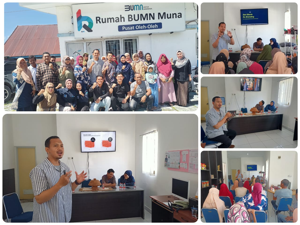Suasana Pelatihan yang diadakan Rumah BUMN PLN Muna terhadap pelaku usaha binaannya. (Foto: LM Nur Alim/KR)