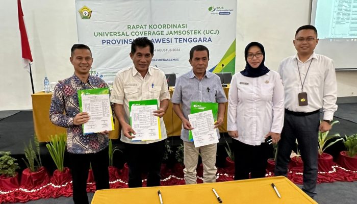 BPJS Ketenagakerjaan Teken MoU dengan Pemda 17 Kabupaten dan Kota di Sultra