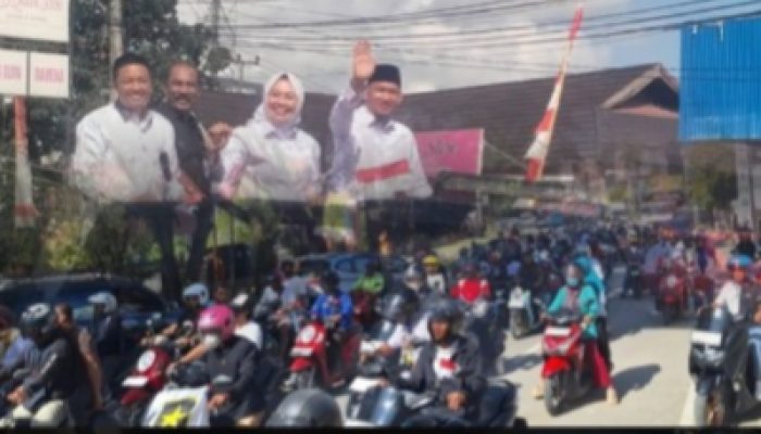 Diarak-arak Ribuan Warga, Siska – Sudirman Mendaftar ke KPU Kendari