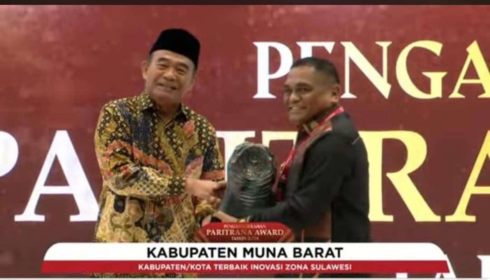 Raih Paritrana Award 2024, Muna Barat Jadi Kabupaten Terbaik Inovasi Zona Sulawesi