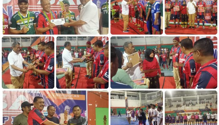 Plt Bupati Muna Menutup Kejuaraan Futsal ASN Cup III, Berikut Pesan yang Disampaikan