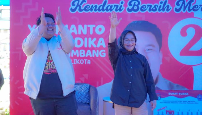 Pasangan Yudhi-Nirna Raih Antusiasme Warga Kendari Barat dalam Kampanye Perdana