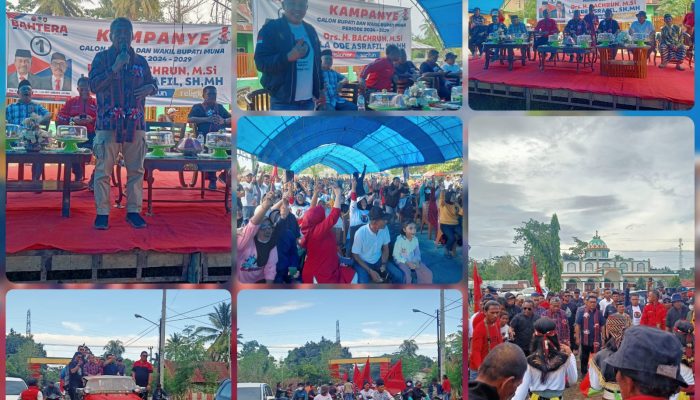Ribuan Warga Muna Hadiri Kampanye Bachrun-Asrafil di Wakobalu Agung