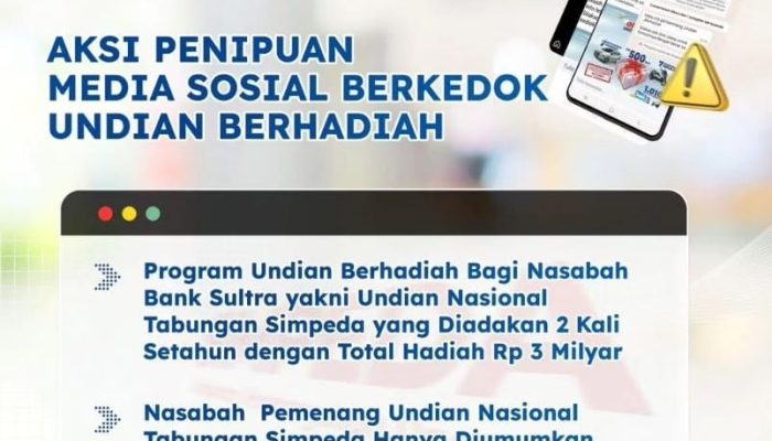 Bank Sultra Himbau Nasabah Waspada Penipuan Undian Simpeda