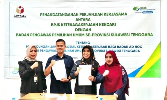 Bawaslu Kolaka dan BPJS Ketenagakerjaan Jalin Kerja Sama Perlindungan Pengawas Ad Hoc Pilkada 2024