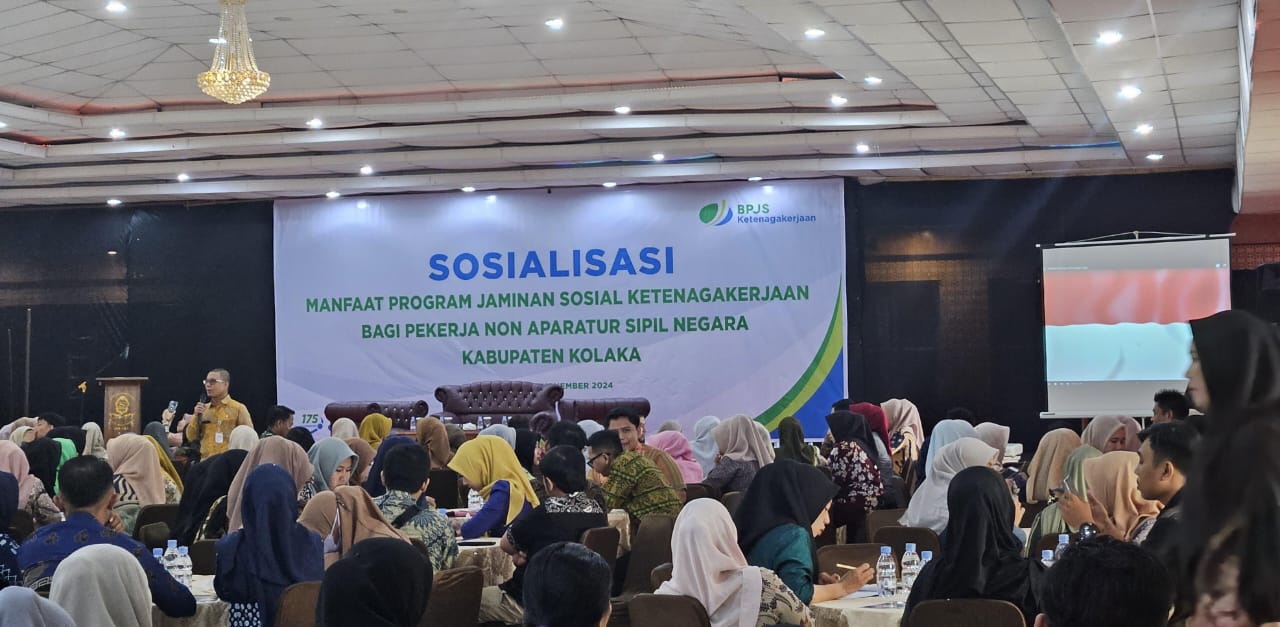 Sosialisasi program jaminan sosial ketenagakerjaan bagi pekerja Non-ASN di Kolaka. (Foto: Ist/KR)