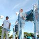 Penampilan artis Mulan Jameela pada Pesta Rakyat Berkah berhasil memukau pasangan ASR - Hugua dan ribuan masyarakat yang memadati Lapangan Benubenua, Kendari. (Foto: Hasrul/KR)