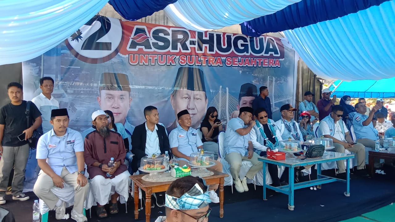 Kampanye calon Gubernur dan Wakil Gubernur Sultra Andi Sumangerukka dan Ir. Hugua di Kabupaten Muna. (Foto: Ist/KR)