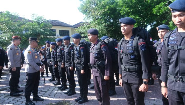 Polda Sultra Gelar Apel Pergeseran Pasukan, Siap Amankan Tahap Pemungutan dan Penghitungan Suara Pilkada 2024