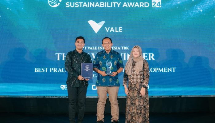 Terapkan Praktik Bisnis Berkelanjutan, PT Vale IGP Morowali Raih Penghargaan Indonesia Corporate Sustainability Award 2024
