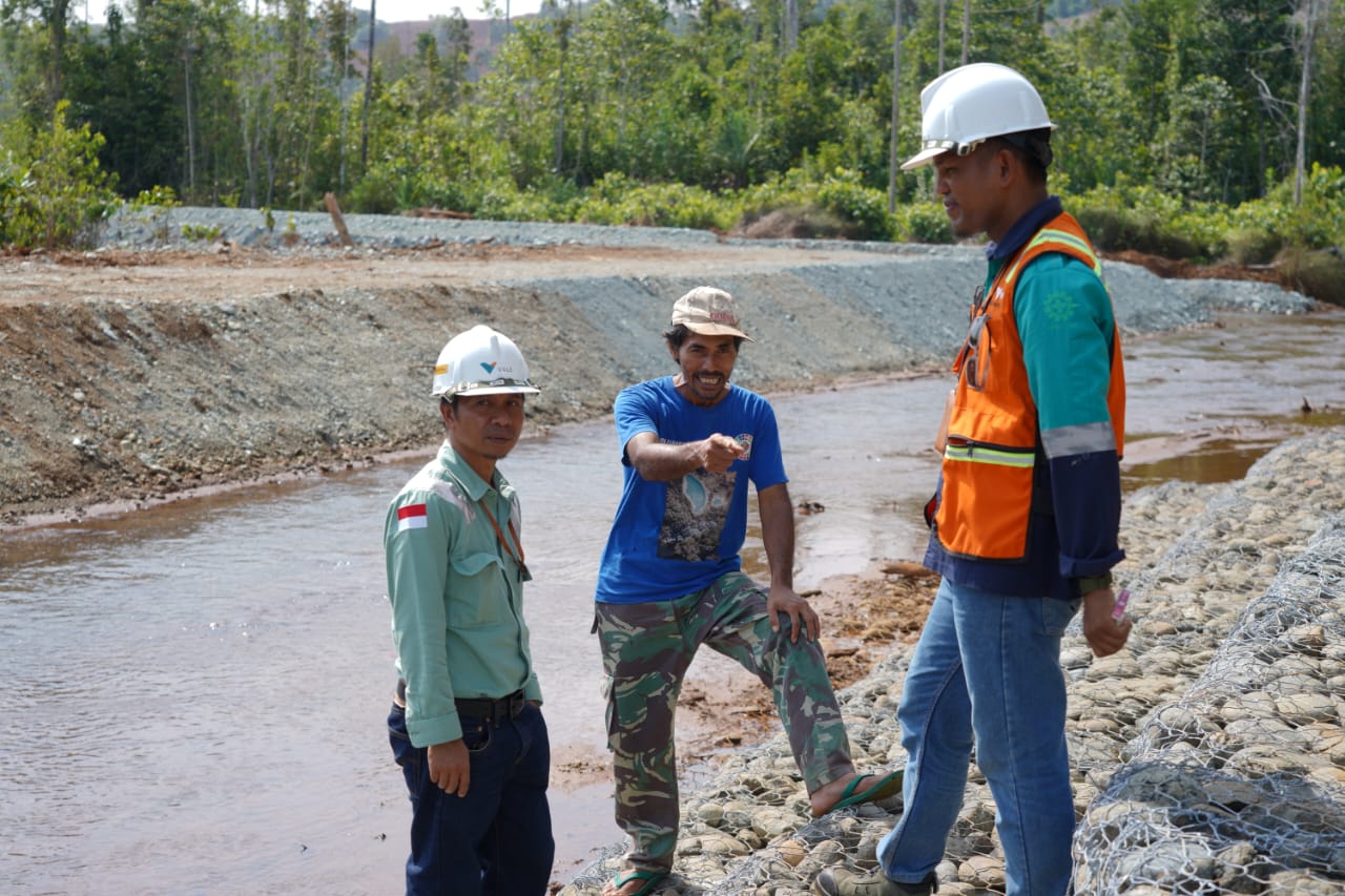 PT Vale melakukan normalisasi Sungai Bahopenila di Proyek Pengembangan Morowali. (Foto: IST/KR)