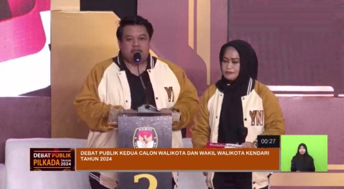 Yudhianto Mahardika AT dan Nirna Lachmudin. (Foto: Screenshot Live Debat)