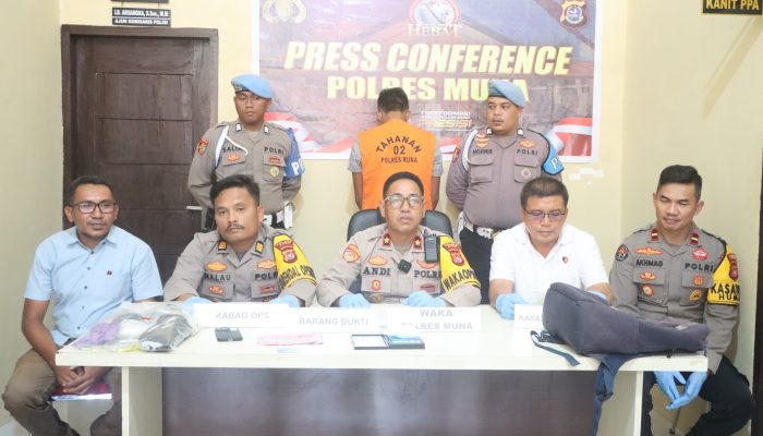 Seorang Warga Ditangkap di Pelabuhan Raha Kabupaten Muna Membawa 104,25 Gram Narkoba