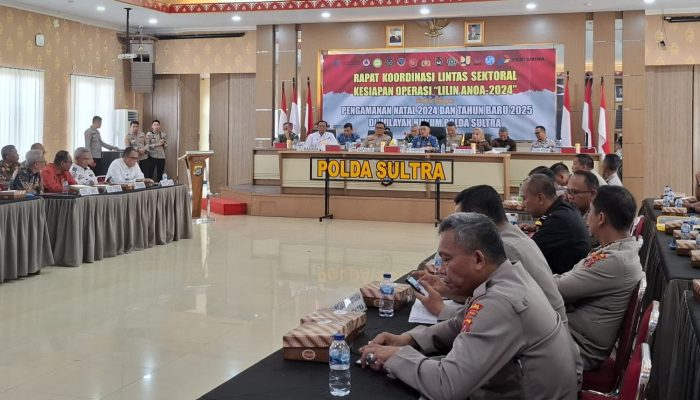 Polda Sultra Gelar Rakor Lintas Sektoral Jelang Natal dan Tahun Baru