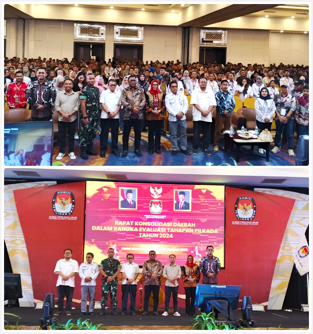 Rapat Konsolidasi dan Evaluasi Pelaksanaan Pilkada 2024 Komisi Pemilihan Umum (KPU) Provinsi Sultra. (Foto: Hasrul/KR)