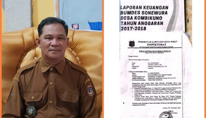 Kades Kombikuno Membantah Aduan HMK yang Dilaporkan ke Kejari Muna