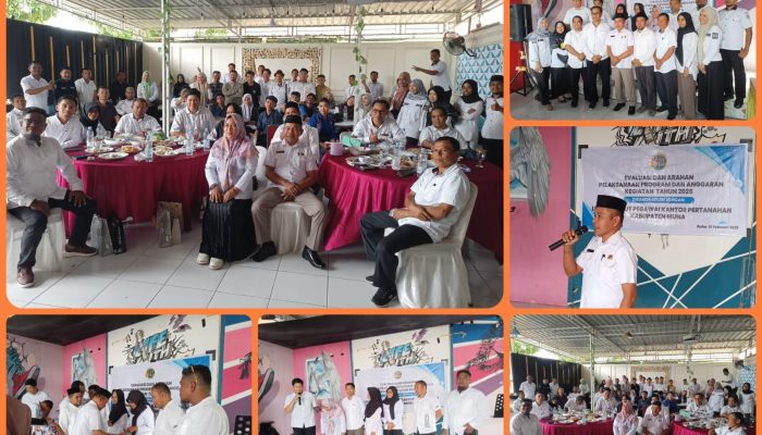 BPN Muna Bahas Efesiensi Anggaran Dirangkaikan Dengan Pisah Sambut Pegawai