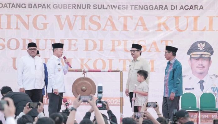 Gubernur Sultra Resmikan Wisata Kuliner Sorume Koltim, Dorong Pertumbuhan Ekonomi Lokal
