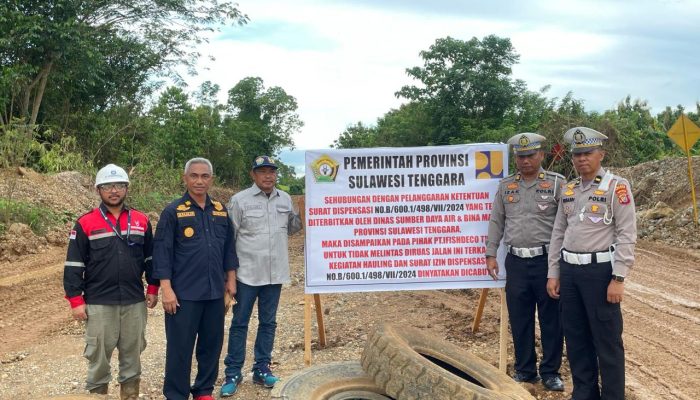 Abaikan Surat Dispensasi, Pemprov Sultra Tutup Jalan Hauling PT Infesdeco