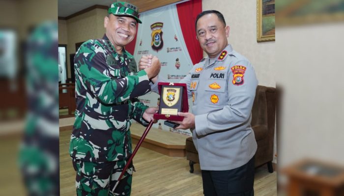 Kapolda Sultra Sambut Silaturahmi Danlanud Haluoleo Perkuat Sinergi TNI-POLRI