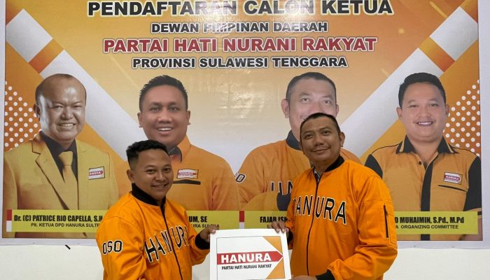 Daftar Calon Ketua DPD, Anggota DPRD Sultra Fajar Ishak Siap Wakafkan Diri Membesarkan Partai Hanura