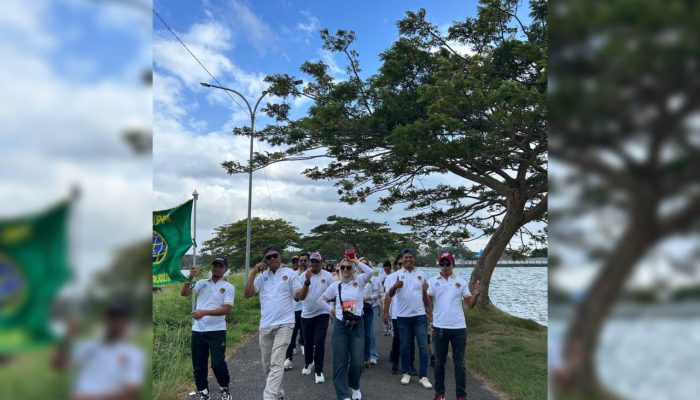 Meriahkan HUT RI Ke-80 dan HUT Kabupaten Muna Ke-66, BPN Muna Berpartisipasi Mengikuti Jalan Santai dan Lari Karung