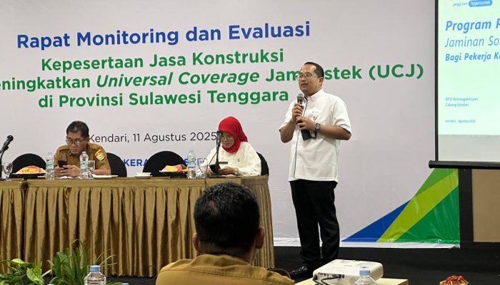 Disnakertrans Sultra dan BPJS Ketenagakerjaan Dorong Peningkatan Jaminan Sosial Pekerja Konstruksi