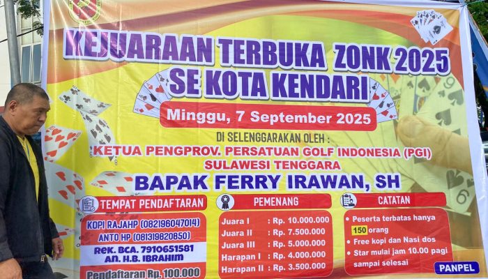 Ketua PGI Sultra Ferry Irawan Dukung Penuh Kejuaraan Kartu Song Terbuka 2025 se- Kota Kendari