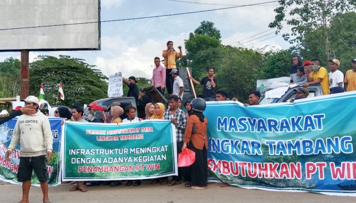 Ribuan Masyarakat Lingkar Tambang PT WIN Aksi Damai Dukung Operasional Perusahaan