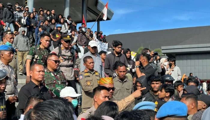 Korem 143/HO Sukses Kawal Aksi Unjuk Rasa di Sultra Berlangsung Damai, Harapkan Sultra Tetap Kondusif