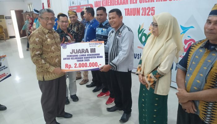 Kelurahan Laende Juara I Lomba Kebersihan Antar Kelurahan Se- Kabupaten Muna