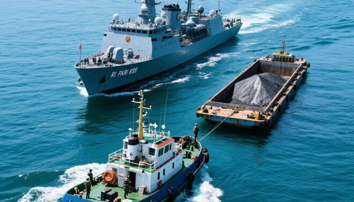 TNI-AL Gagalkan Pengiriman Ore Nikel Ilegal Dari Jetty Cinta Jaya Menuju Jetty PT GPS Obo Halmahera