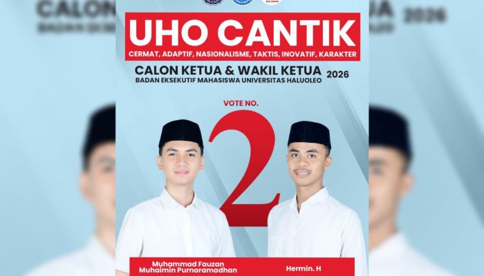 Maju sebagai Calon Ketua BEM, Pasangan Fauzan – Hermin Siap Wujudkan UHO Cantik