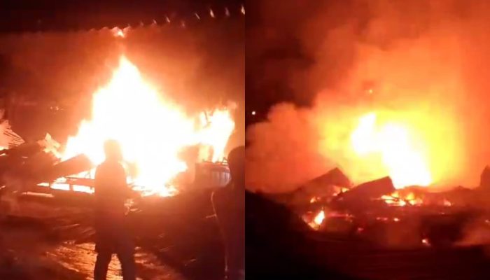 BREAKING NEWS: Pasar Asinua di Konawe Dilahap Api Sijago Merah Malam Ini