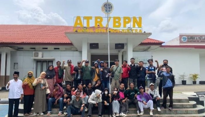 Aliansi Masyarakat Aksi Tegas di BPN Sultra Desak Pembatalan Sertifikat Hutan Desa Bangun Jaya