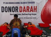 Sambut HUT Ke- 65, Jasa Raharja Sultra Gelar Aksi Donor Darah dan Persiapan Nataru