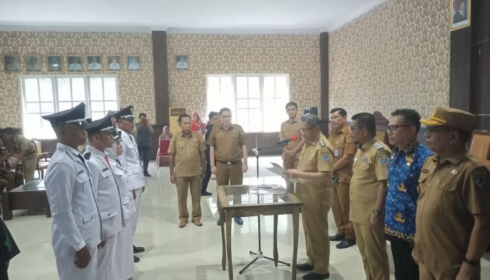 Empat Kepala Desa Hasil Pergantian Antar Waktu Dilantik Bupati Muna