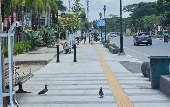 Kawasan Pedestrian Tugu Eks MTQ Kendari jadi Ikonik Wisata Olahraga Warga Kota Lulo