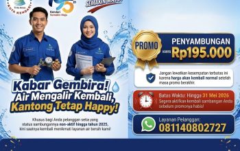 Semarak HUT Kota Kendari Ke-195, PDAM Kendari Berikan Promo Spesial Sambung Air Baru