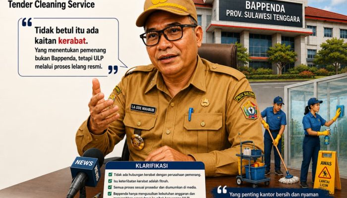 Bapenda Sultra Klarifikasi Isu Keterlibatan Kerabat dalam Pengadaan Cleaning Service
