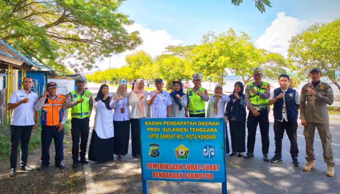 Tingkatkan Kepatuhan Pajak dan Keselamatan Jalan, Jasa Raharja Sultra Gelar Operasi Gabungan di 8 Titik Kota Kendari