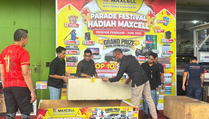 Parade Hadiah Maxcell 2026 Diundi, Dua Motor dan Puluhan Hadiah Diraih Pelanggan Setia
