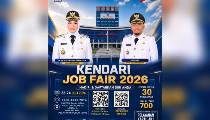 Pemkot Kendari Gelar Job Fair 2026, Sediakan 700 Lowongan dari 30 Perusahaan