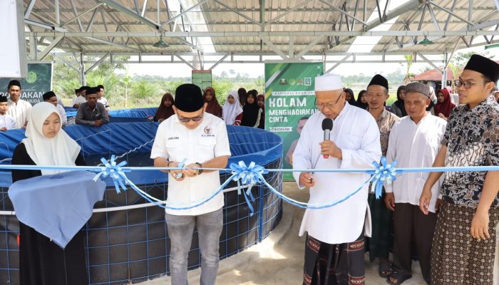 Jaelani Resmikan Program Bioflok di Ponpes Al-Muhajirin Konawe, Dorong Kemandirian Santri dan Ketahanan Pangan