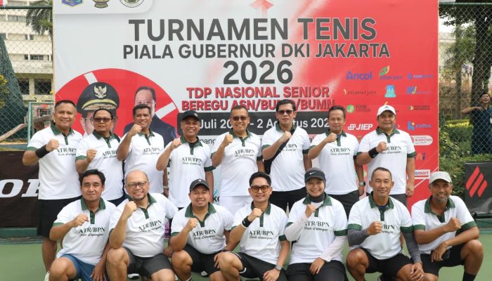 Bangun Soliditas Melalui Olahraga, Kementerian ATR/BPN Berpartisipasi dalam Turnamen Tenis Piala Gubernur DKI Jakarta 2026