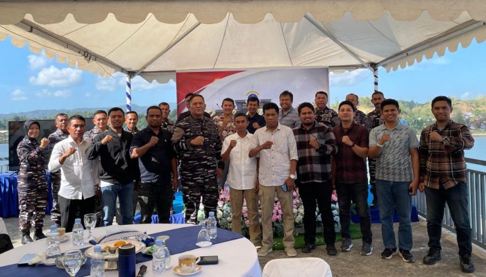 Coffee Morning, Danlanal Kendari Baru Eratkan Silaturahmi dan Hubungan Kemitraan dengan Insan Pers