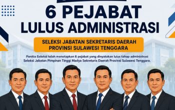 Enam Peserta Lolos Seleksi Administrasi Calon Sekda Sultra, Berikut Nama dan Tahapan Selanjutnya