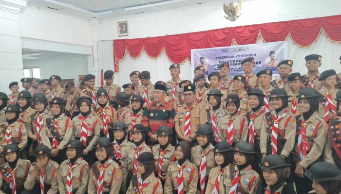 Bupati Muna Melepas 86 Orang Kontingen Mengikuti Jambore Nasional di Cibubur